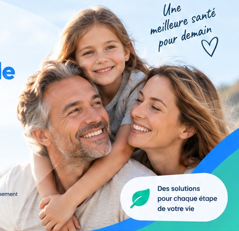 Famille souriante représentant une couverture santé adaptée à chaque profil