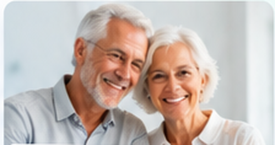 Couple senior souriant